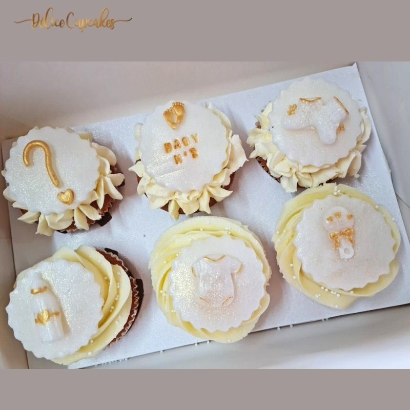 Cupcakes thème Bébé/ Naissance/ Gender Reveal à partir de