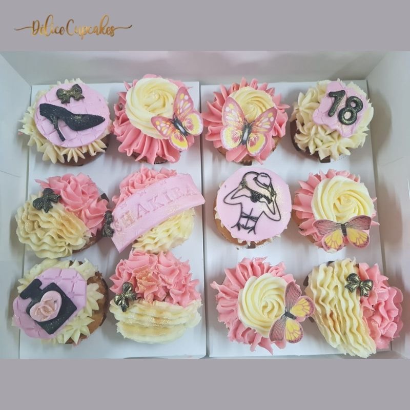 Cupcakes thème Fleurs/Anniversaire/Mariage... à partir de