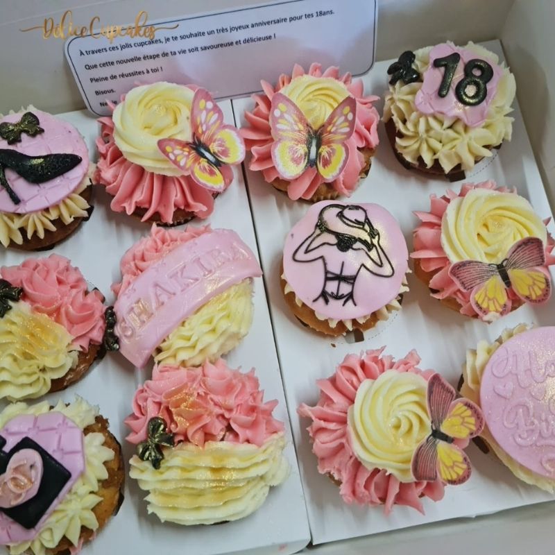 Cupcakes thème Fleurs/Anniversaire/Mariage... à partir de
