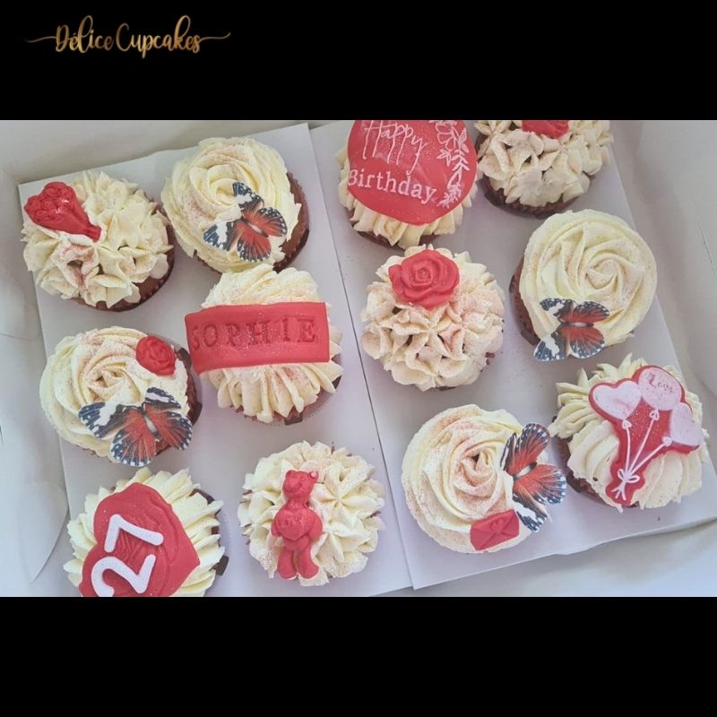 Cupcakes thème Fleurs/Anniversaire/Mariage... à partir de