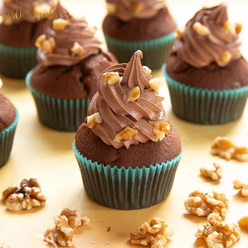 Mini Cupcake au Chocolat et Noix à partir de