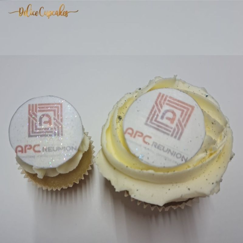 Cupcakes thème Fête d'Entreprise (Avec votre Logo) à partir de