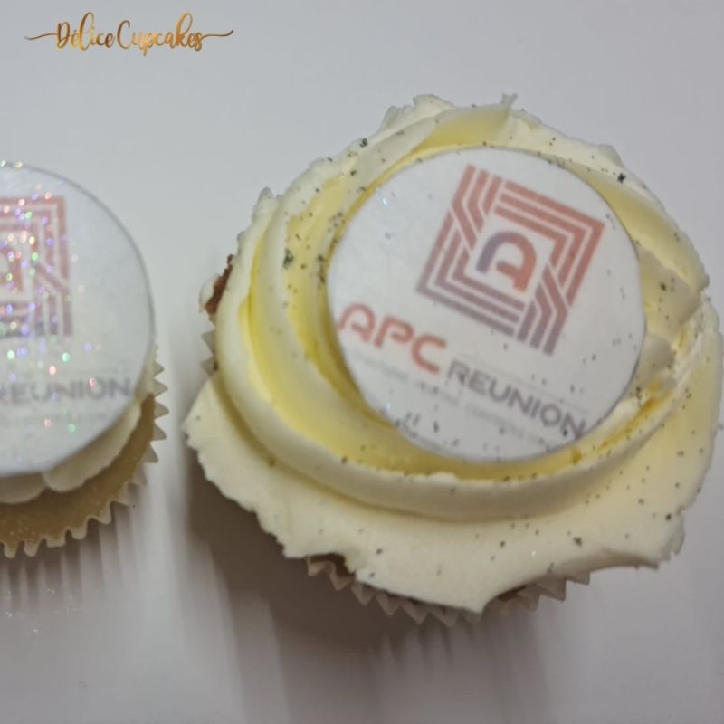 Cupcakes thème Fête d'Entreprise (Avec votre Logo) à partir de