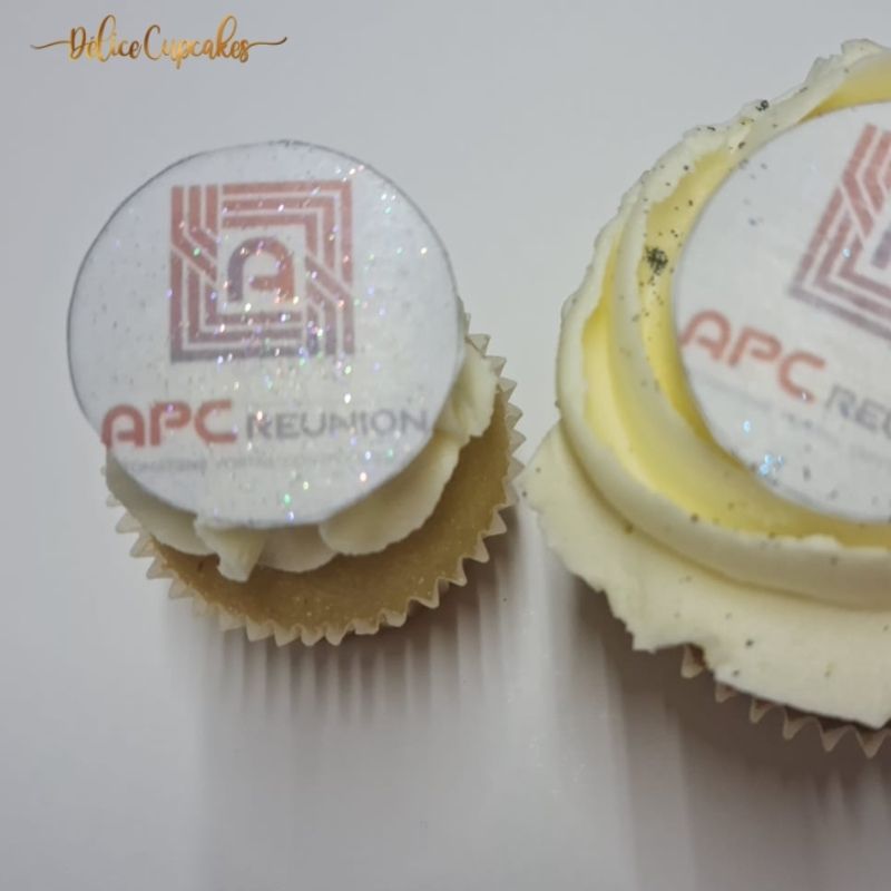 Cupcakes thème Fête d'Entreprise (Avec votre Logo) à partir de