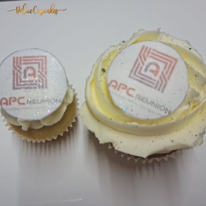 Cupcakes thème Fête d'Entreprise (Avec votre Logo) à partir de