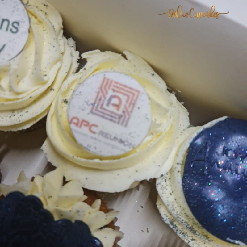 Cupcakes thème Fête d'Entreprise (Avec votre Logo) à partir de