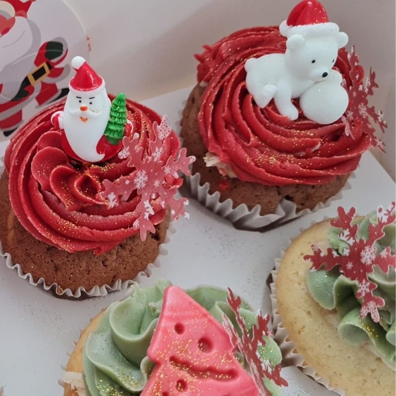 Coffret de cupcakes à offrir pour Noël