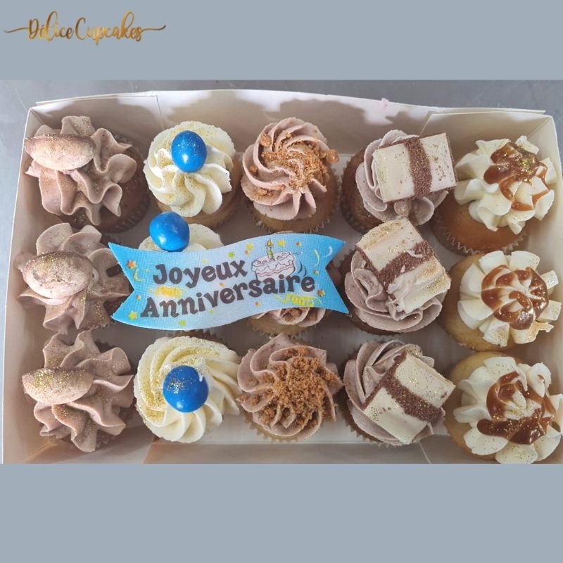 Coffret Délice du jour de 15 Mini Cupcakes