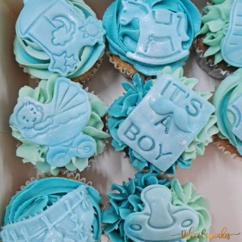 Cupcakes thème Bébé/ Naissance/ Gender Reveal à partir de
