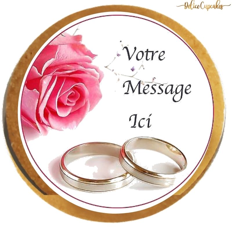 Biscuits personnalisés Thème Mariage/Amour à partir de