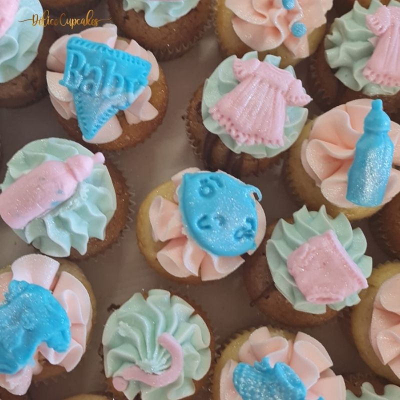 Cupcakes thème Bébé/ Naissance/ Gender Reveal à partir de