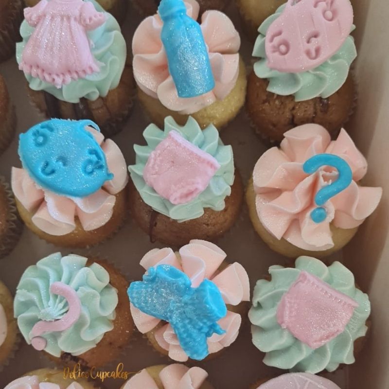 Cupcakes thème Bébé/ Naissance/ Gender Reveal à partir de