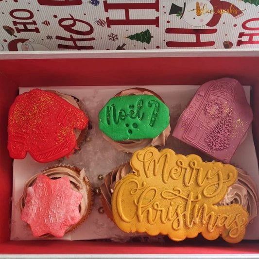 Coffret de cupcakes à offrir pour Noël