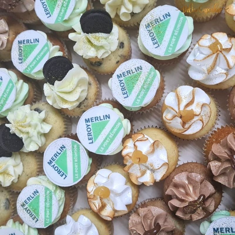 Cupcakes thème Fête d'Entreprise (Avec votre Logo) à partir de