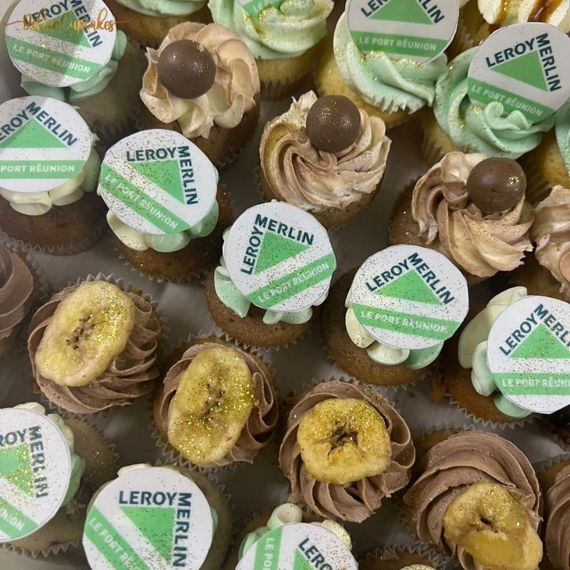 Cupcakes thème Fête d'Entreprise (Avec votre Logo) à partir de