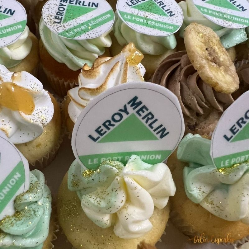 Cupcakes thème Fête d'Entreprise (Avec votre Logo) à partir de