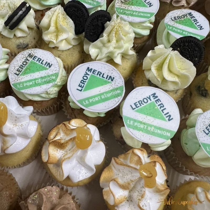 Cupcakes thème Fête d'Entreprise (Avec votre Logo) à partir de