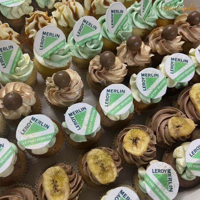Cupcakes thème Fête d'Entreprise (Avec votre Logo) à partir de