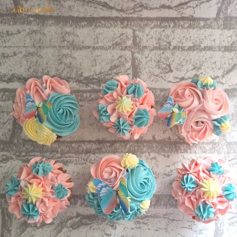 Coffret de cupcakes à offrir thème Fleurs