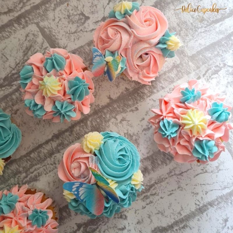 Coffret de cupcakes à offrir thème Fleurs