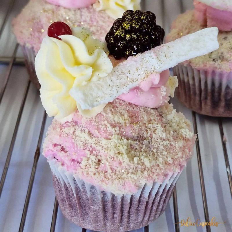 Mini Cupcake Fruits des bois-coco à partir de