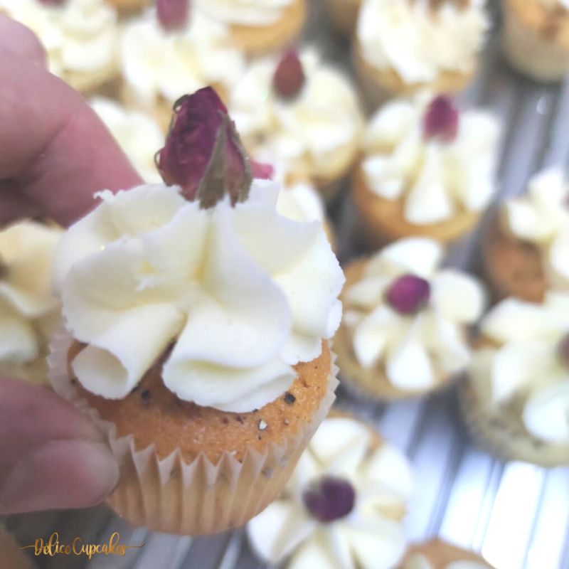 Mini Cupcake Rose Cardamone à partir de
