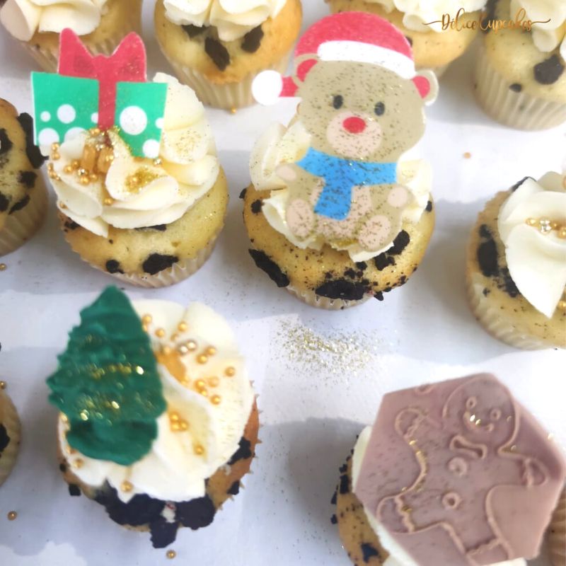 Coffret de cupcakes à offrir pour Noël