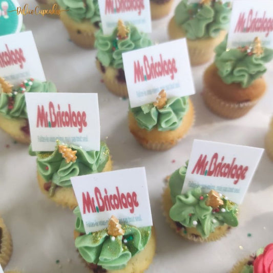 Cupcakes thème Fête d'Entreprise (Avec votre Logo) à partir de