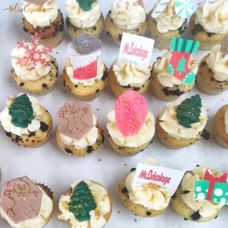 Coffret de cupcakes à offrir pour Noël