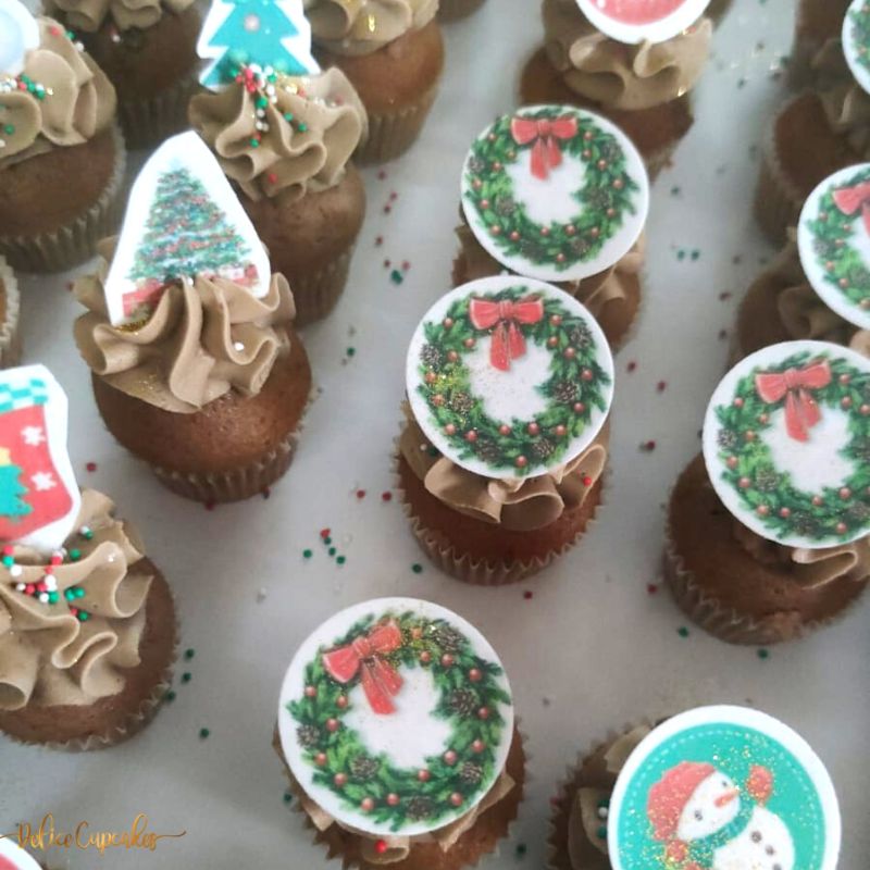 Coffret de cupcakes à offrir pour Noël