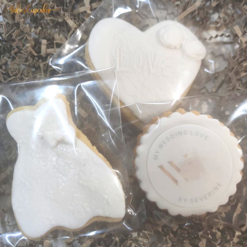 Biscuits personnalisés Thème Mariage/Amour à partir de