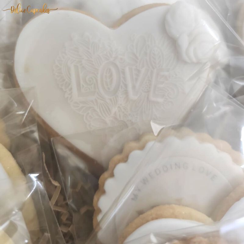 Biscuits personnalisés Thème Mariage/Amour à partir de