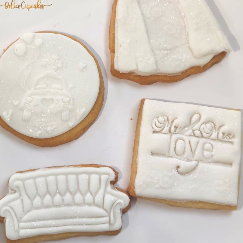 Biscuits personnalisés Thème Mariage/Amour à partir de