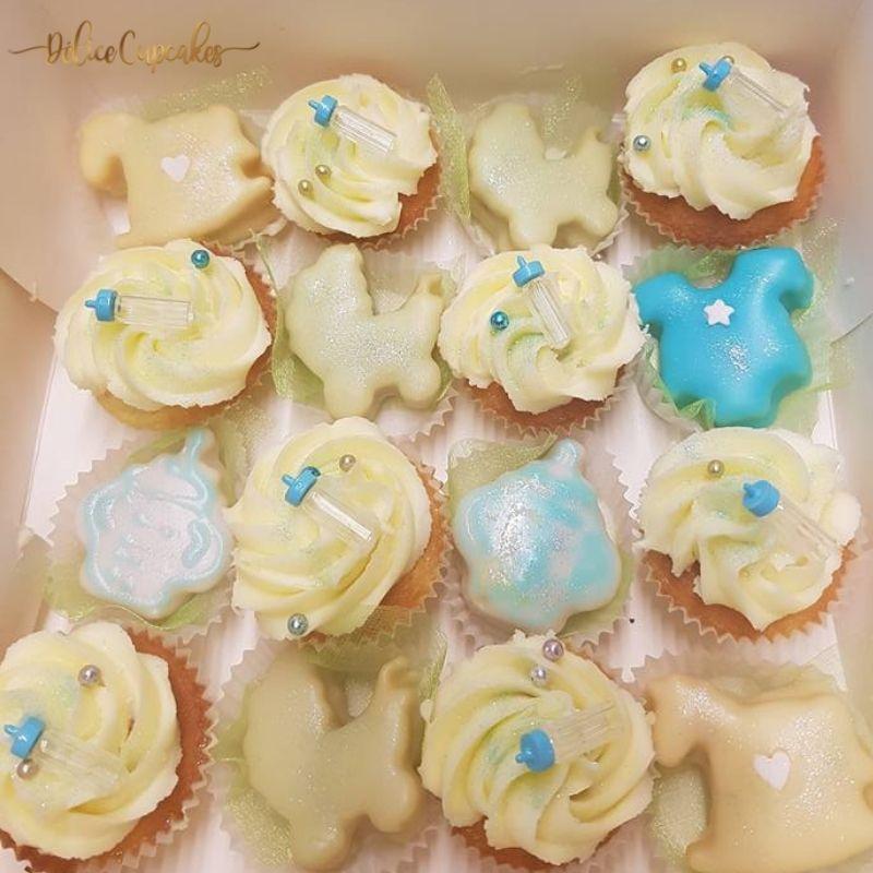 Coffret de cupcakes à offrir pour une Naissance