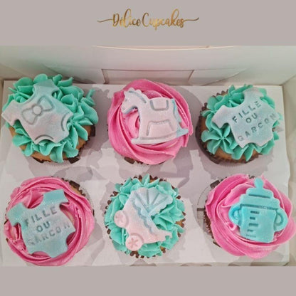 Coffret de cupcakes à offrir pour une Naissance