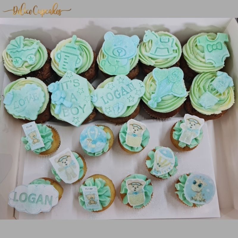 Coffret de cupcakes à offrir pour une Naissance