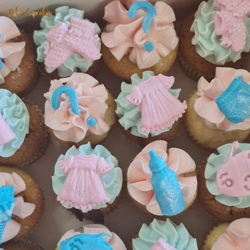 Cupcakes thème Bébé/ Naissance/ Gender Reveal  à partir de