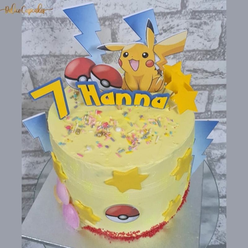 Layer Cake design thème Pokémon-Pikachu sur commande à la Réunion! –  Délicecupcakes