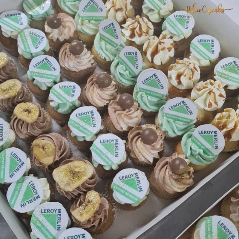 Cupcakes thème Fête d'Entreprise (Avec votre Logo)  à partir de