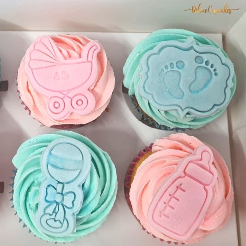 Cupcakes thème Bébé/ Naissance/ Gender Reveal  à partir de