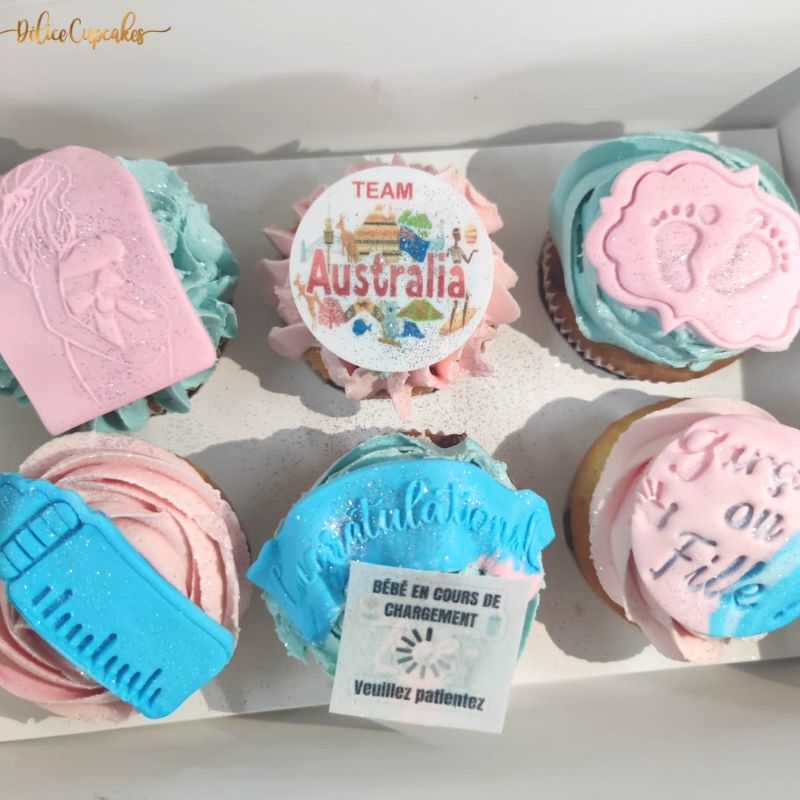 Coffret de cupcakes à offrir pour une Naissance