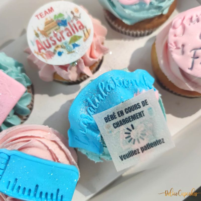 Coffret de cupcakes à offrir pour une Naissance