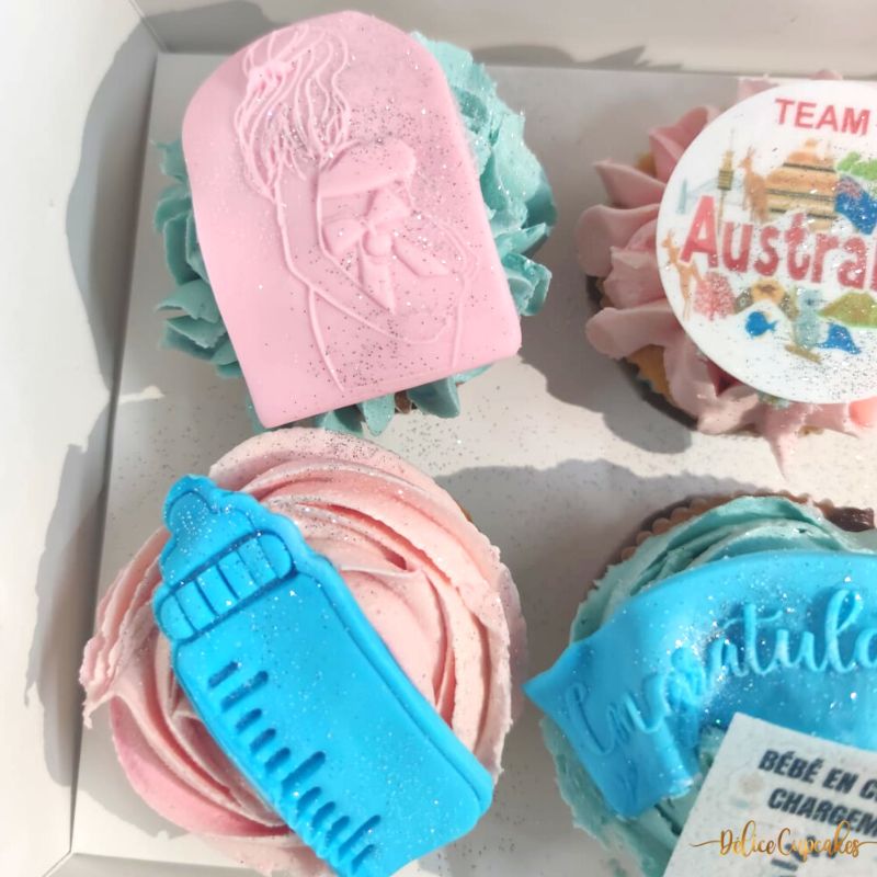 Coffret de cupcakes à offrir pour une Naissance