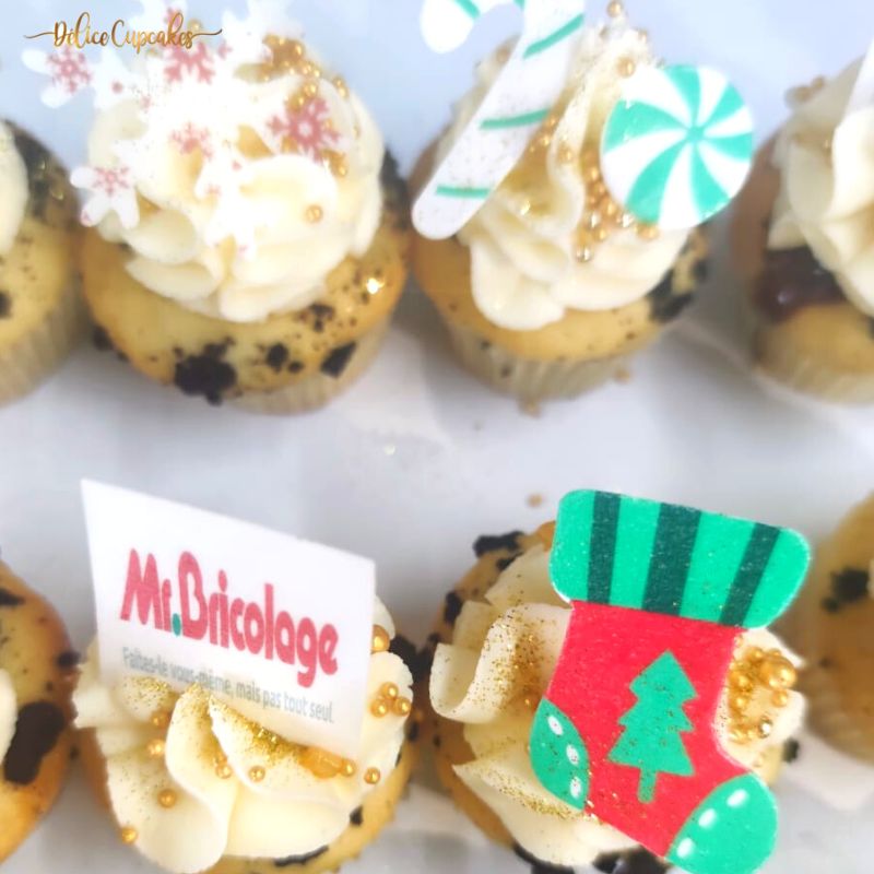 Cupcakes thème Fête d'Entreprise (Avec votre Logo)  à partir de