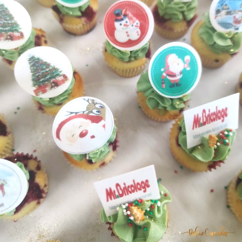 Cupcakes thème Fête d'Entreprise (Avec votre Logo)  à partir de