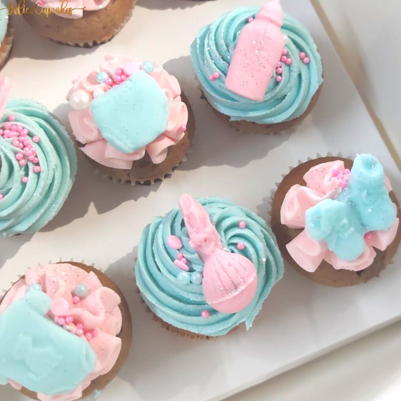 Coffret de cupcakes à offrir pour une Naissance